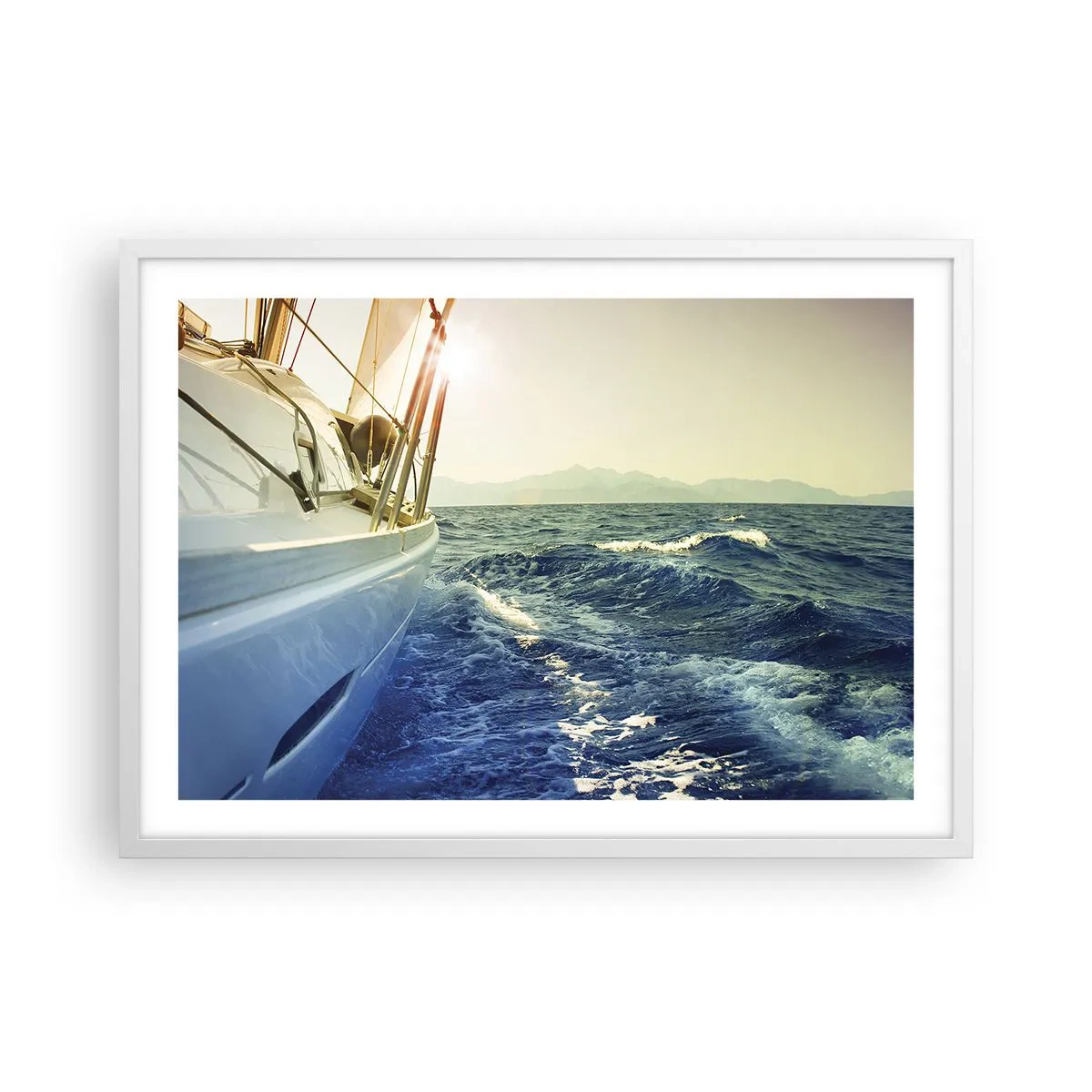 Poster in einem weißen Rahmen - Auf ins Abenteuer - 70x50 cm