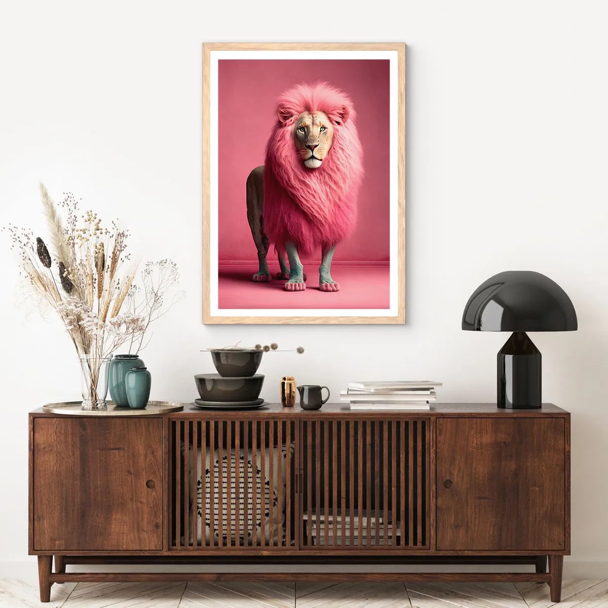 Poster in einem Rahmen aus heller Eiche - Und du hast keine Angst mehr - 50x70 cm