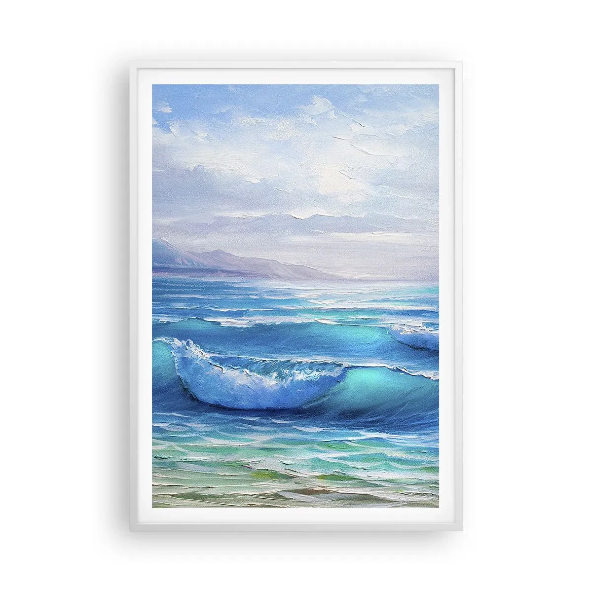 Poster in einem weißen Rahmen - Es bringt Erleichterung - 70x100 cm