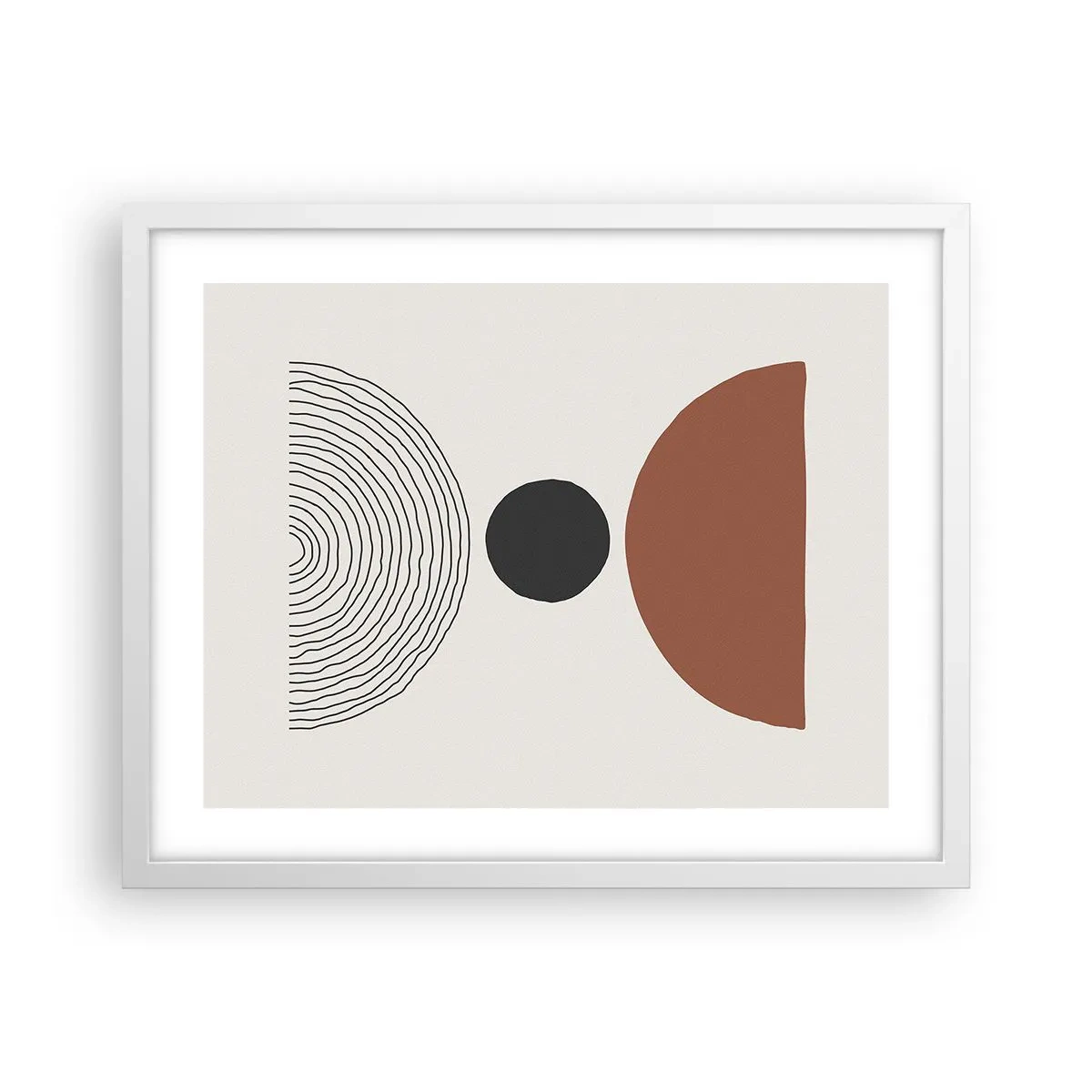 Poster in einem weißen Rahmen - Das Zentrum der Aufmerksamkeit - 50x40 cm