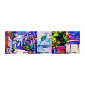 Fototapeten Muster Premium Sand - Impresja - eine italienische Straße - Stadt, Die Architektur, Italien - 100x30 cm