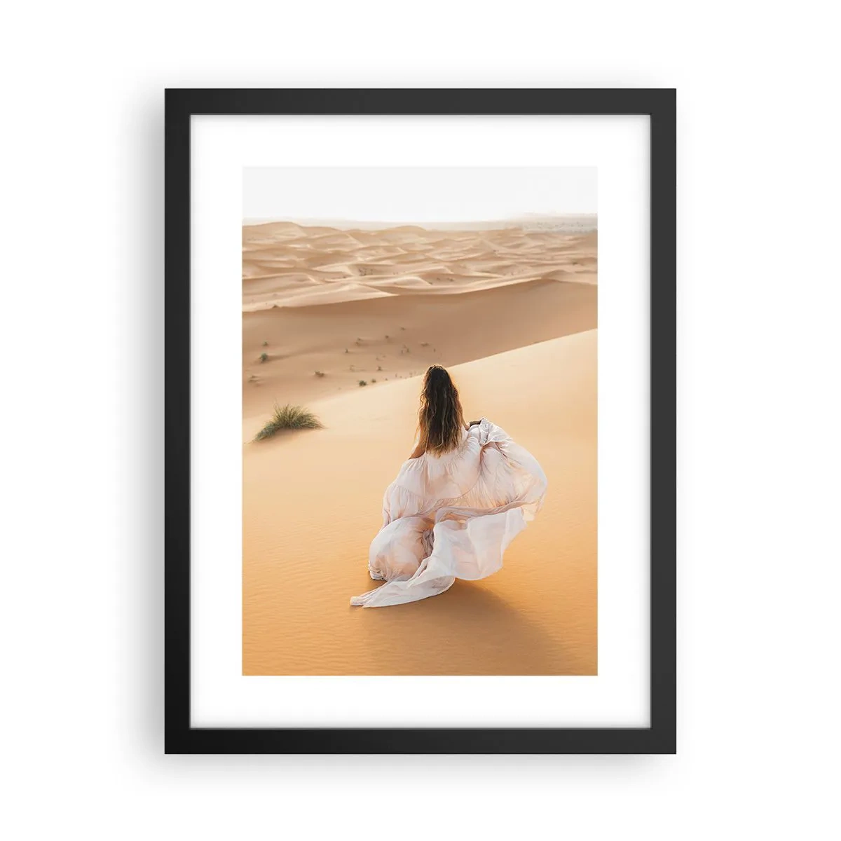 Poster in einem schwarzem Rahmen - Flucht in die Freiheit - 30x40 cm