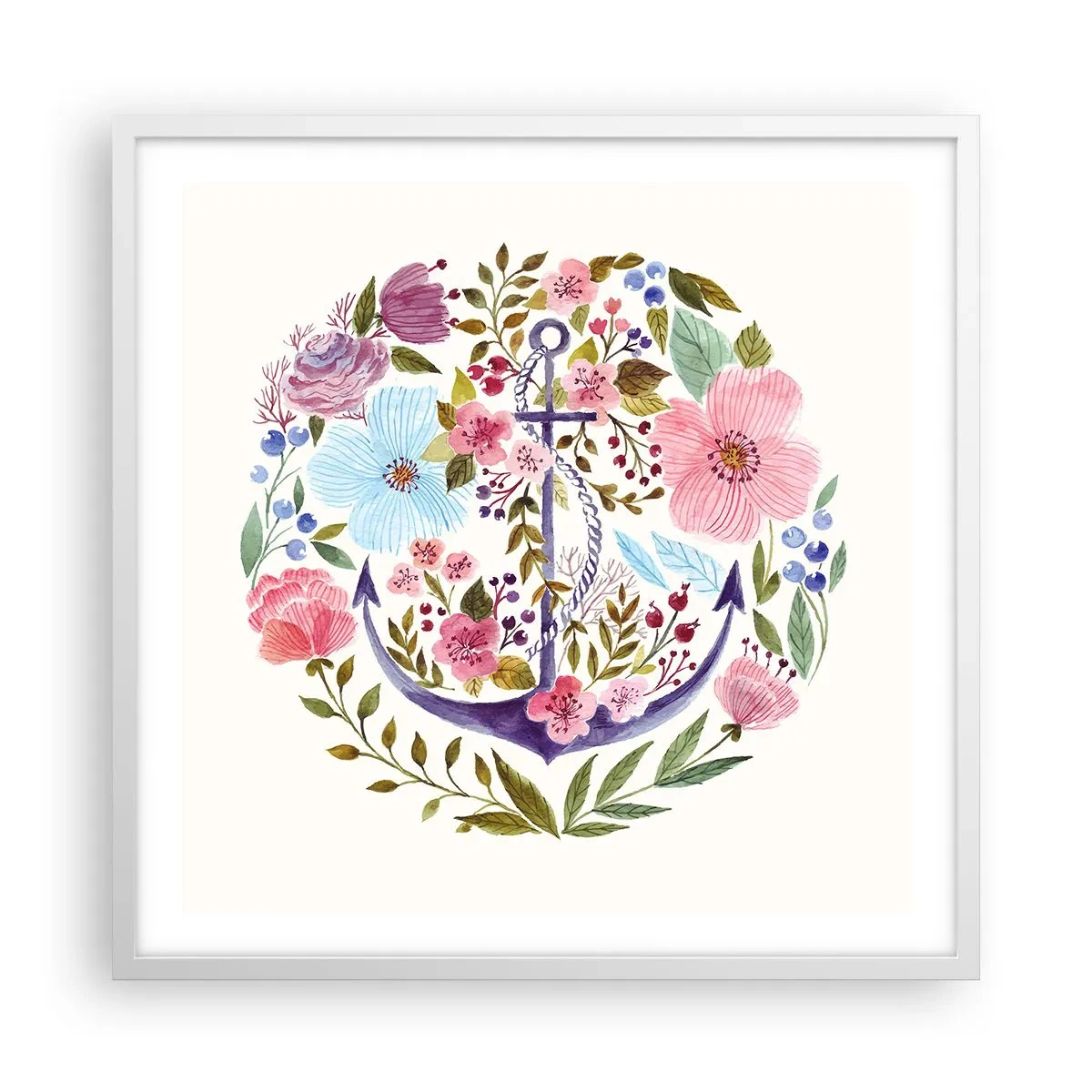 Poster in einem weißen Rahmen - Guter Traum eines Seemanns - 60x60 cm