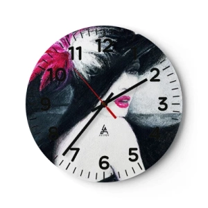 Wanduhr - Glasuhr - Immer ein Geheimnis - 30x30 cm