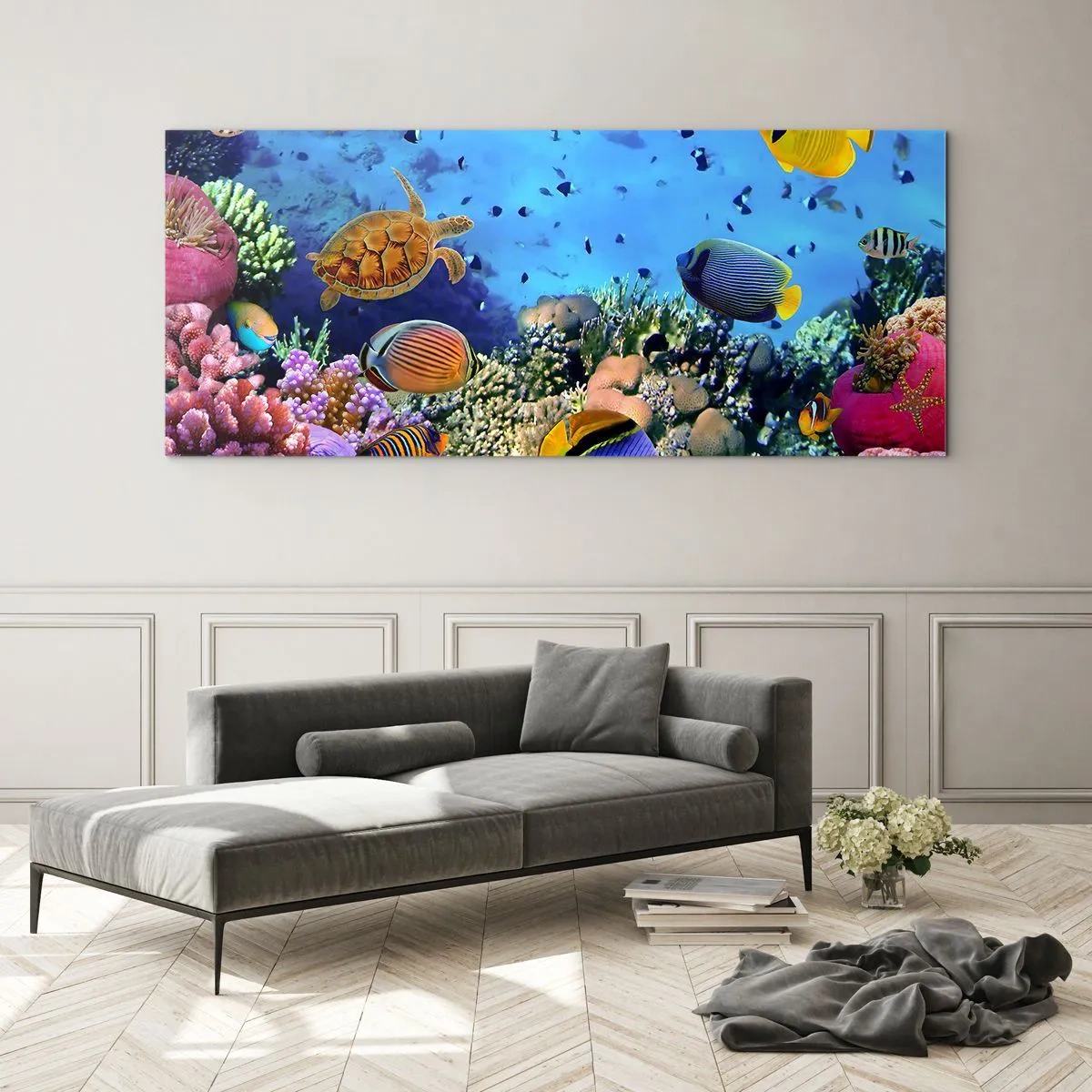 Glasbild - Bild auf glas - Und was wissen wir über das Leben ... - 90x30 cm