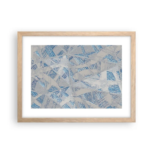 Poster in einem Rahmen aus heller Eiche - In einem blaugrauen Labyrinth - 40x30 cm