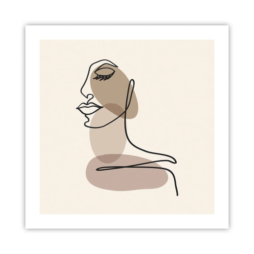Poster - Eine gewisse Linie der Schönheit - 50x50 cm