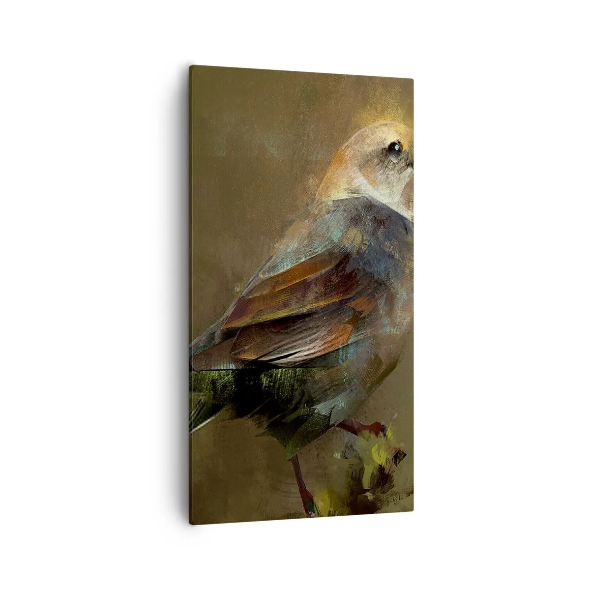 Bild auf Leinwand - Leinwandbild - Ein Spatz, ein kleines Vögelchen - 55x100 cm