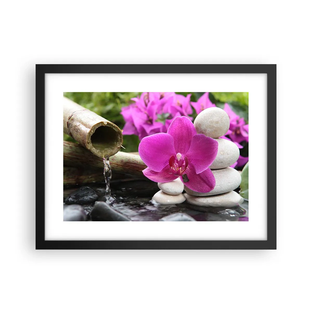 Poster in einem schwarzem Rahmen - Du ruhst dich schon aus - 40x30 cm