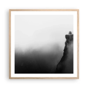 Poster in einem Rahmen aus heller Eiche - Am Rande der Welt - 60x60 cm