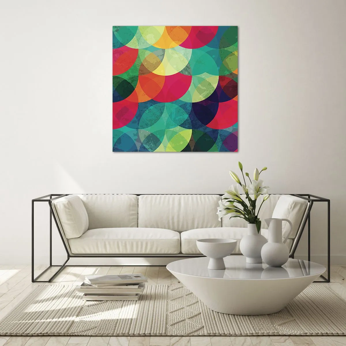 Glasbild - Bild auf glas - Aufstieg zum Regenbogen - 30x30 cm