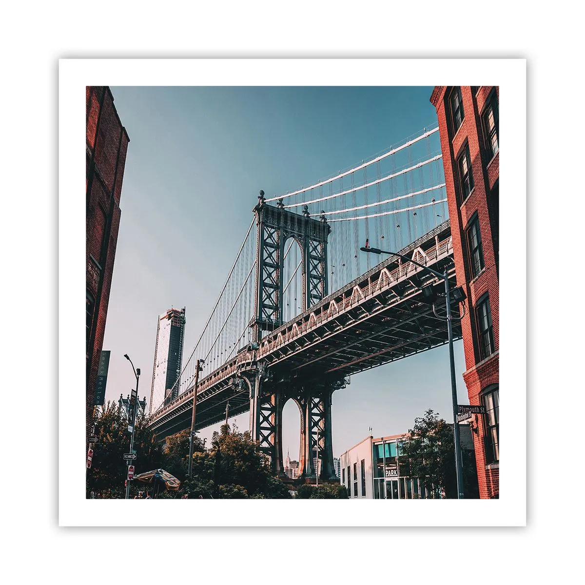 Poster - Über den Wellen der Stadt - 60x60 cm