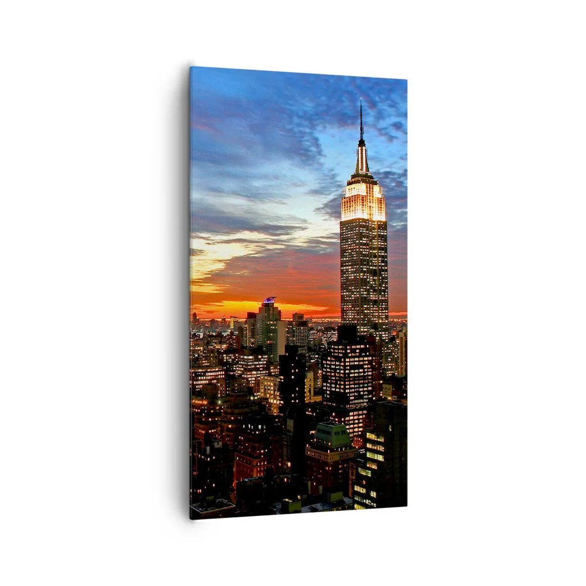 Bild auf Leinwand - Leinwandbild - Leuchtende amerikanische Nacht - 65x120 cm