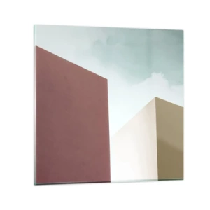 Glasbild - Bild auf glas - Geometrie des sonnigen Sommers - 50x50 cm