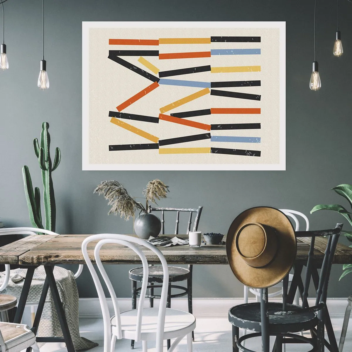 Poster - Komposition auf der Ebene - 40x30 cm