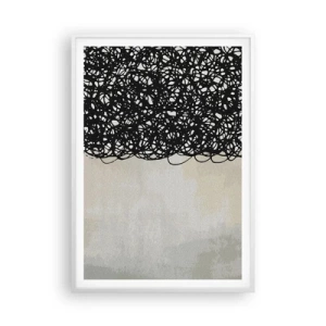 Poster in einem weißen Rahmen - Turbulente Abstraktion - 70x100 cm