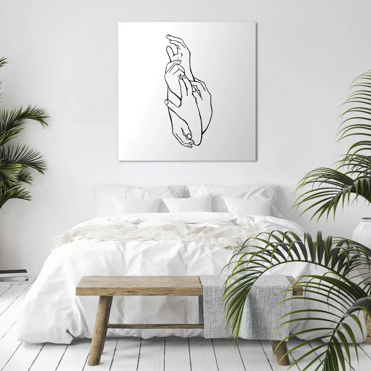 Bild auf Leinwand - Leinwandbild - Gute Geste - 40x40 cm