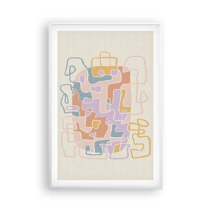 Poster in einem weißen Rahmen - Labyrinth – ein freudiges Abenteuer - 61x91 cm