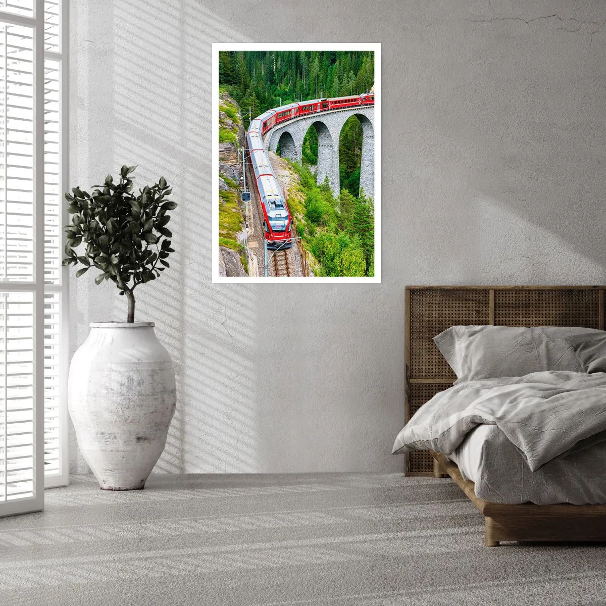 Poster - Eisenbahn für Bergblick - 70x100 cm