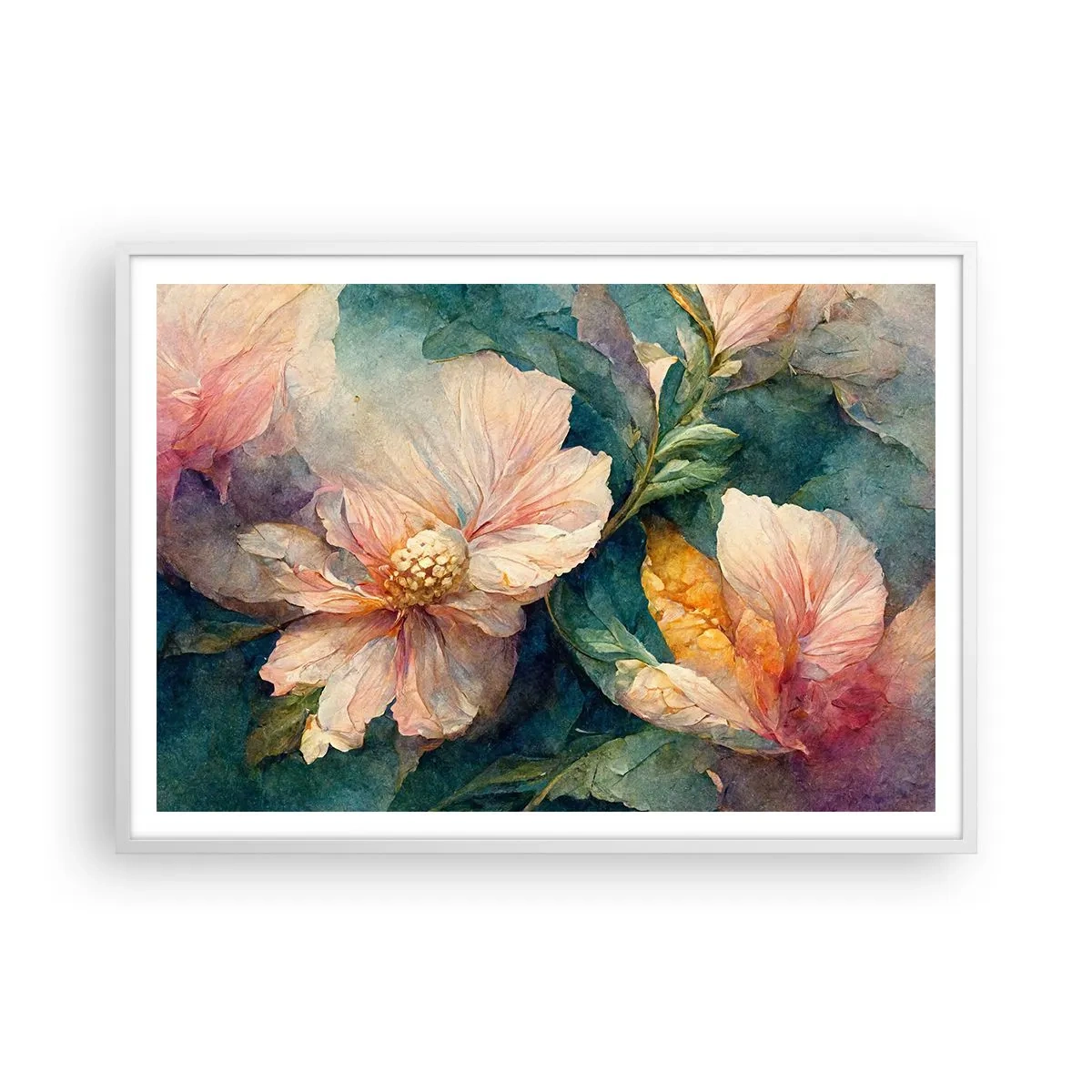 Poster in einem weißen Rahmen - Pure Subtilität - 100x70 cm