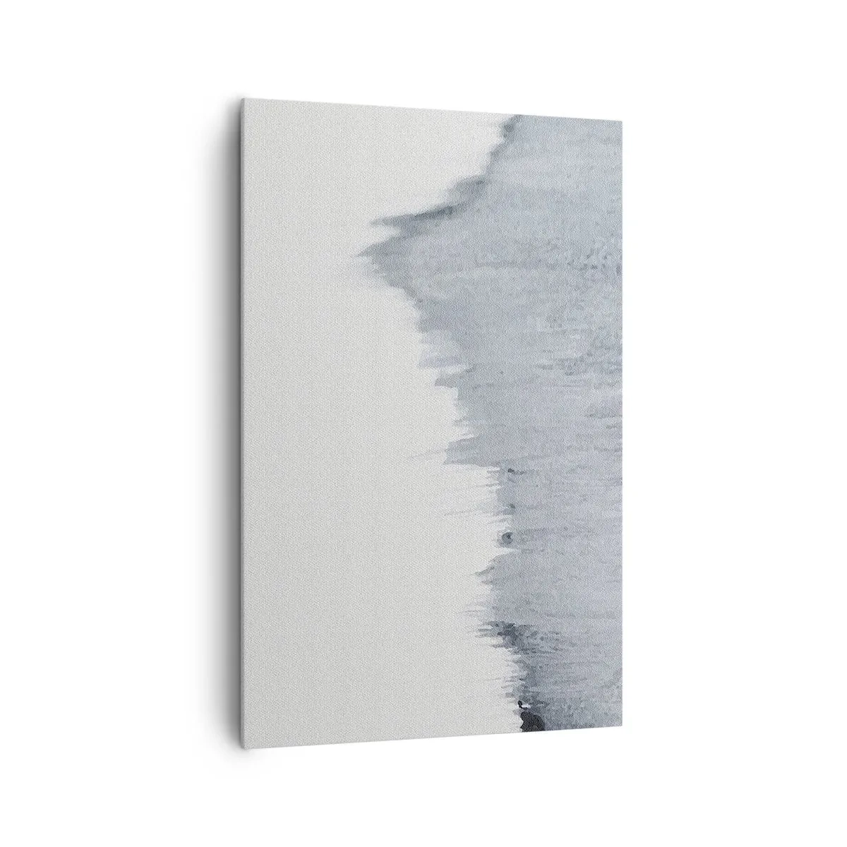 Bild auf Leinwand - Leinwandbild - Abstrakte graue Komposition im minimalistischen Stil - 80x120cm - Mysteriöse Aufzeichnung - Moderne Wanddekoration für Wohnzimmer und Schlafzimmer ARTTOR