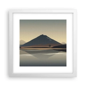 Poster in einem weißen Rahmen - Spiegelreflexion - 30x30 cm