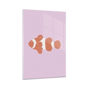 Glasbild - Bild auf glas - In Koralle an Gesicht und Schwanz - 80x120 cm