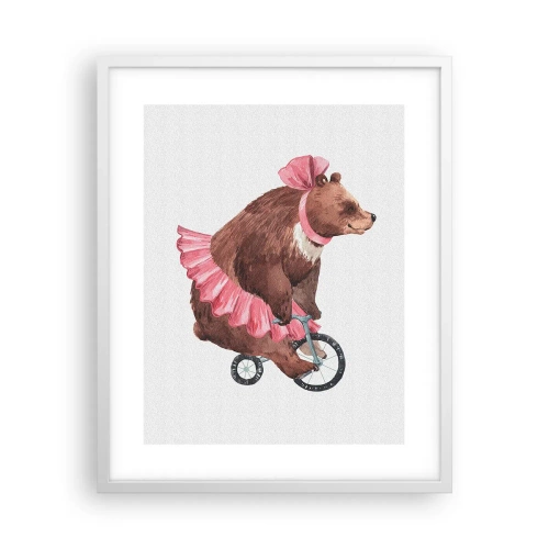 Poster in einem weißen Rahmen - Was für ein Affentheater! - 40x50 cm