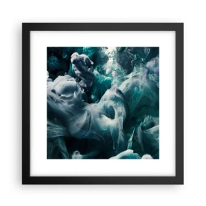 Poster in einem schwarzem Rahmen - Farbbewegung - 30x30 cm