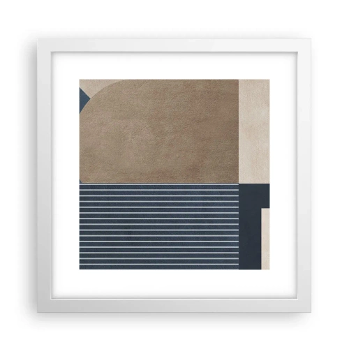 Poster in einem weißen Rahmen - Komposition aus Einfachheit und Rundheit - 30x30 cm