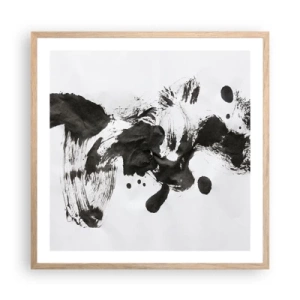 Poster in einem Rahmen aus heller Eiche - Obwohl das Wahnsinn ist, steckt darin eine Methode? - 60x60 cm