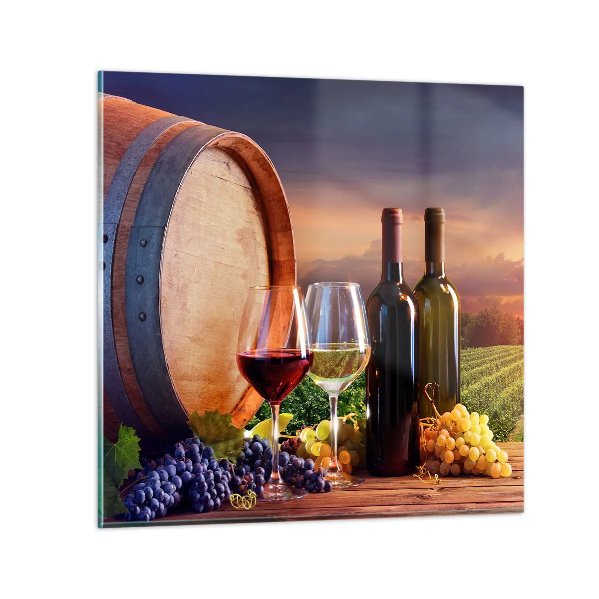 Glasbild - Bild auf glas - Hier schmeckt das Leben - 70x70 cm