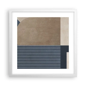 Poster in einem weißen Rahmen - Komposition aus Einfachheit und Rundheit - 40x40 cm