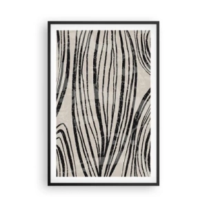 Poster in einem schwarzem Rahmen - Linienpool - 61x91 cm