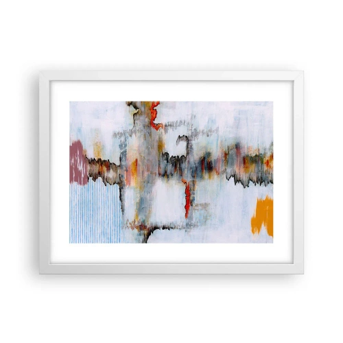 Poster in einem weißen Rahmen - Ein Stock auf dem Wasser - 40x30 cm