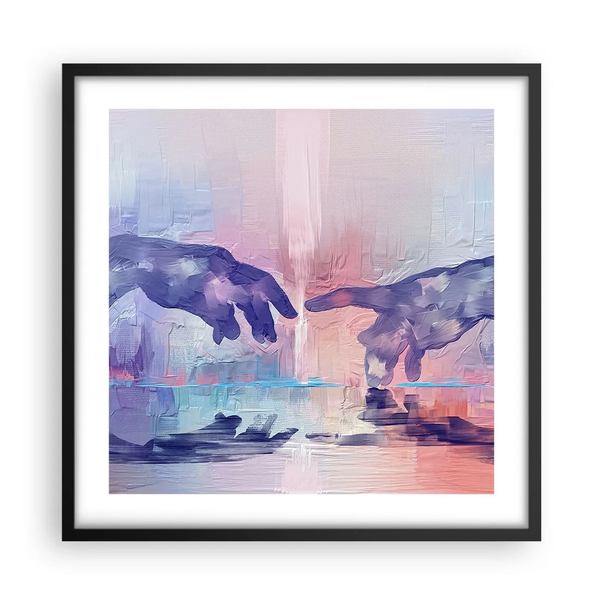 Poster in einem schwarzem Rahmen - Göttlicher Funke des Lebens - 50x50 cm