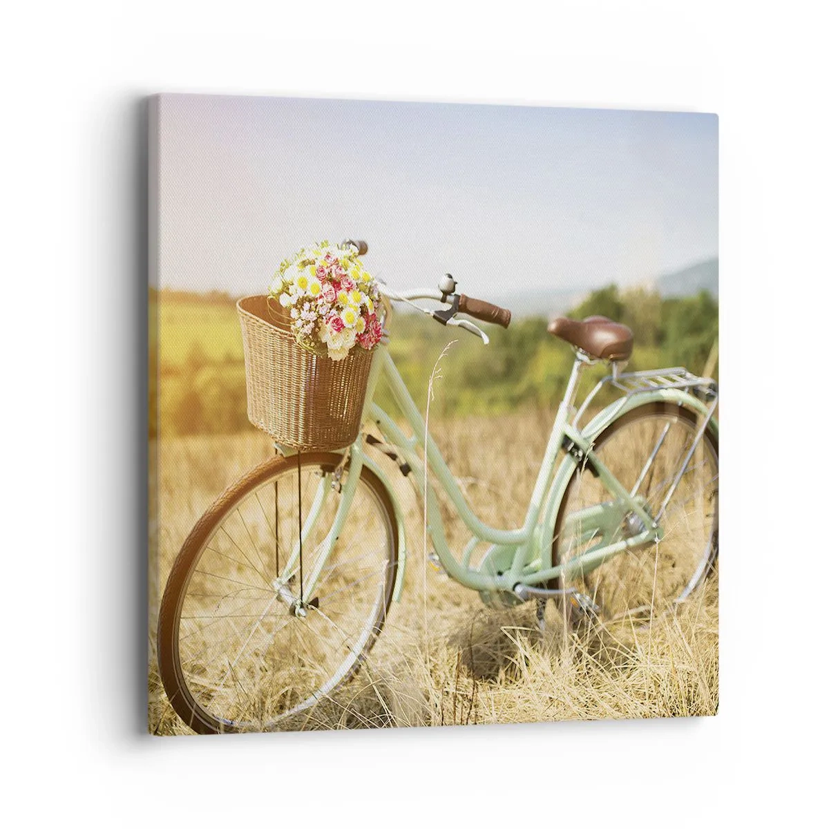 Bild auf Leinwand - Leinwandbild - Ich bleibe eine Weile hier - 40x40 cm