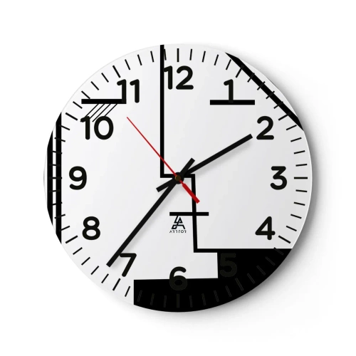 Wanduhr - Glasuhr - Einfach ein Kuss - 30x30 cm