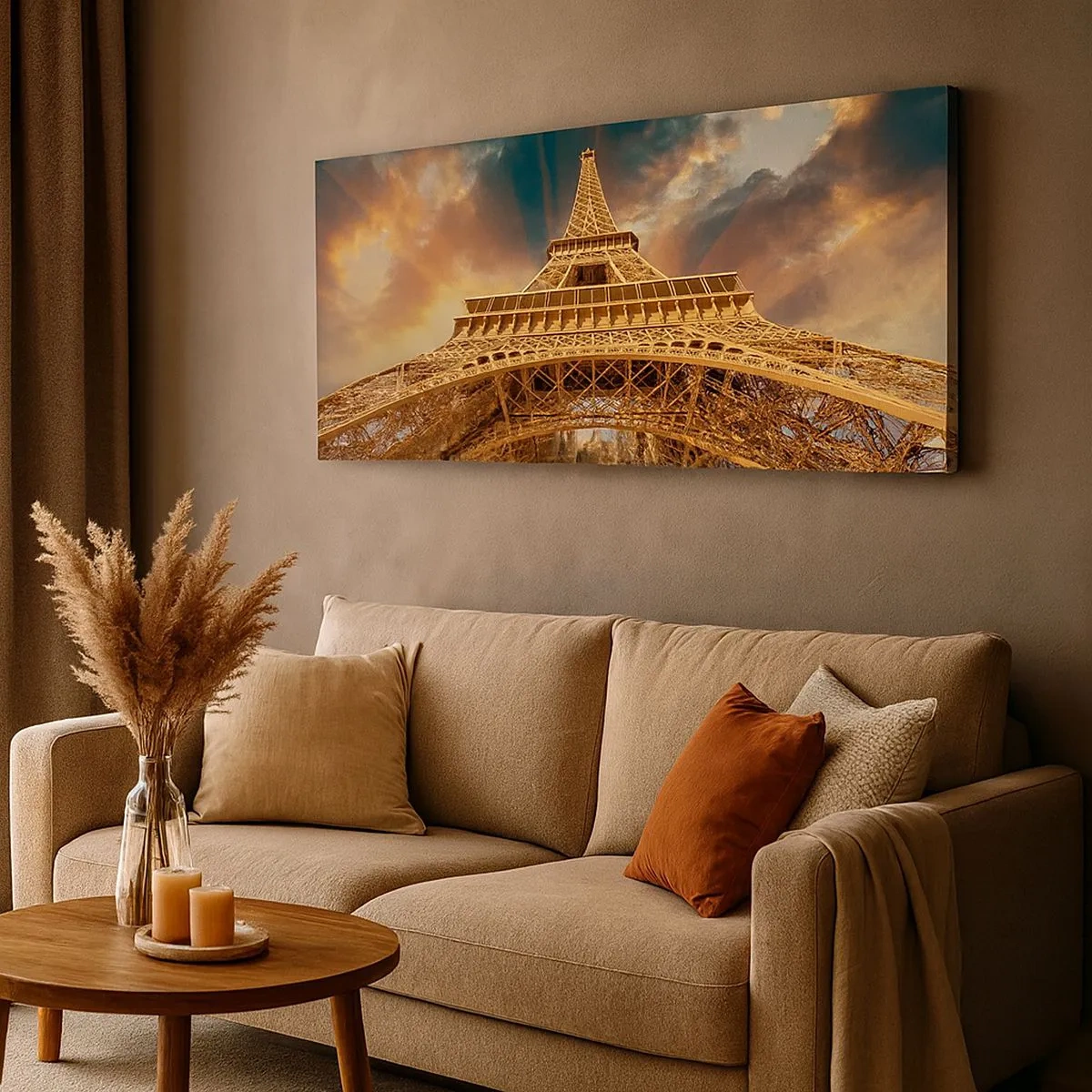 Bild auf Leinwand - Leinwandbild - Wie die Menschheit den Himmel erreichte - 100x40 cm