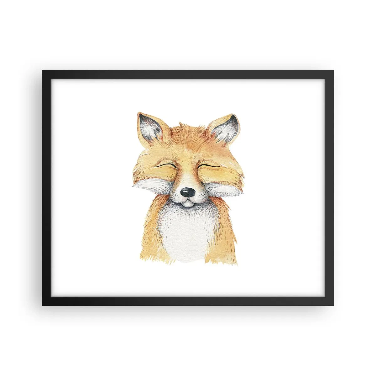 Poster in einem schwarzem Rahmen - Fuchsstimmungen - 50x40 cm