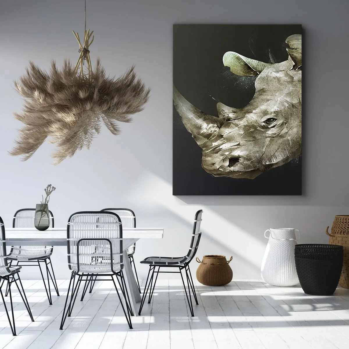 Bild auf Leinwand - Leinwandbild - Eine wahrhaft männliche Stärke - 45x80 cm