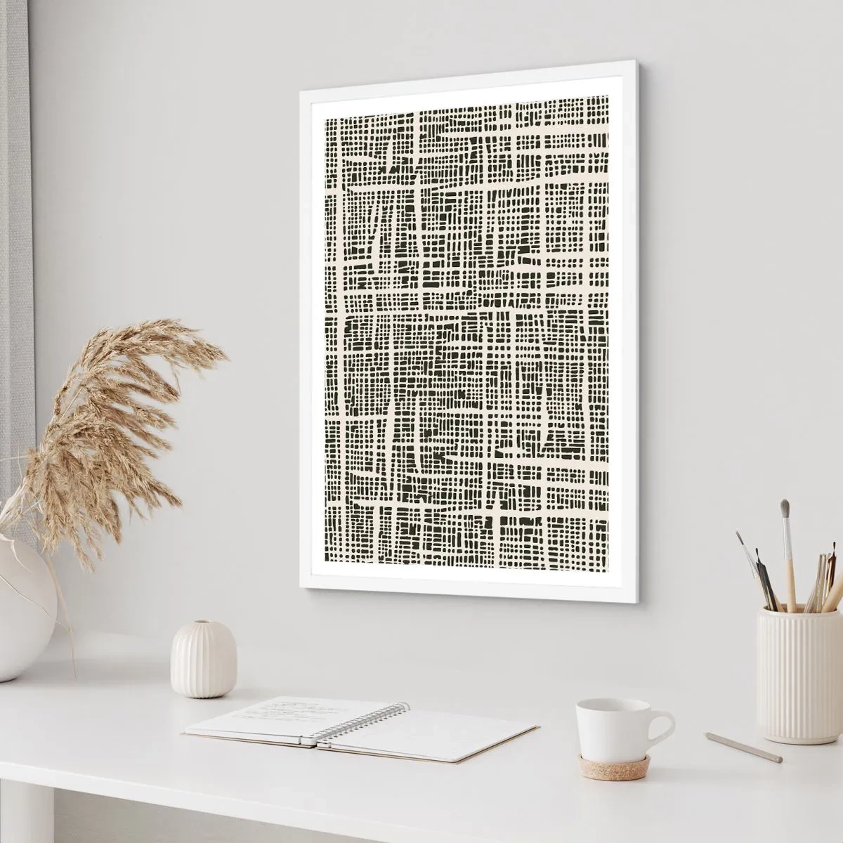 Poster in einem weißen Rahmen - Gewebte Komposition - 30x40 cm