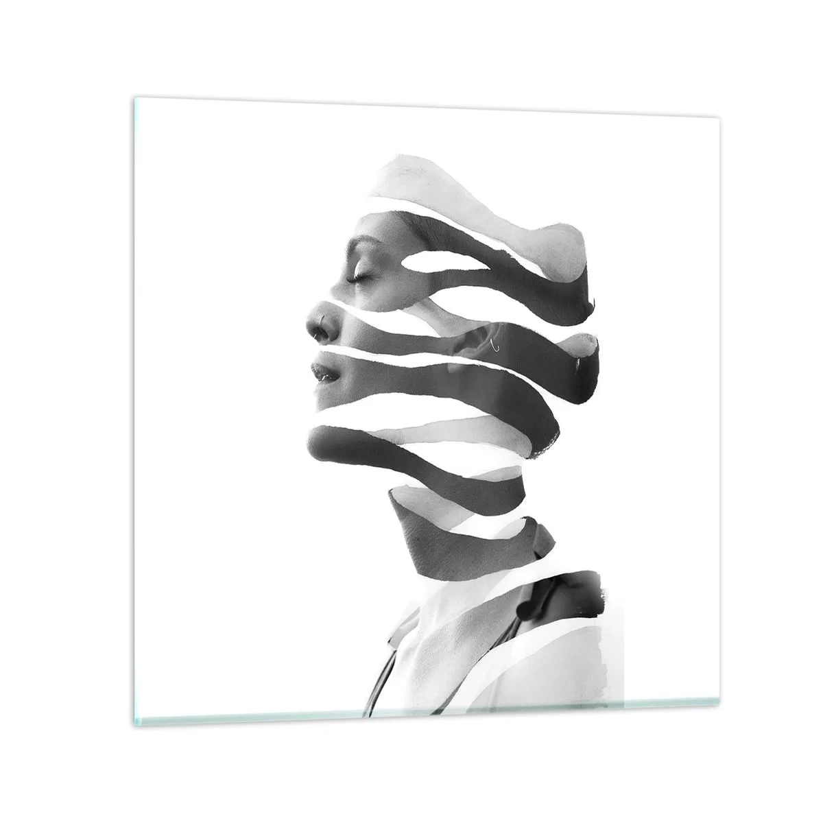Glasbild - Bild auf glas - Surreales Porträt - 40x40 cm