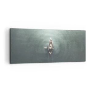 Bild auf Leinwand - Leinwandbild - Durch den Mondsee - 100x40 cm