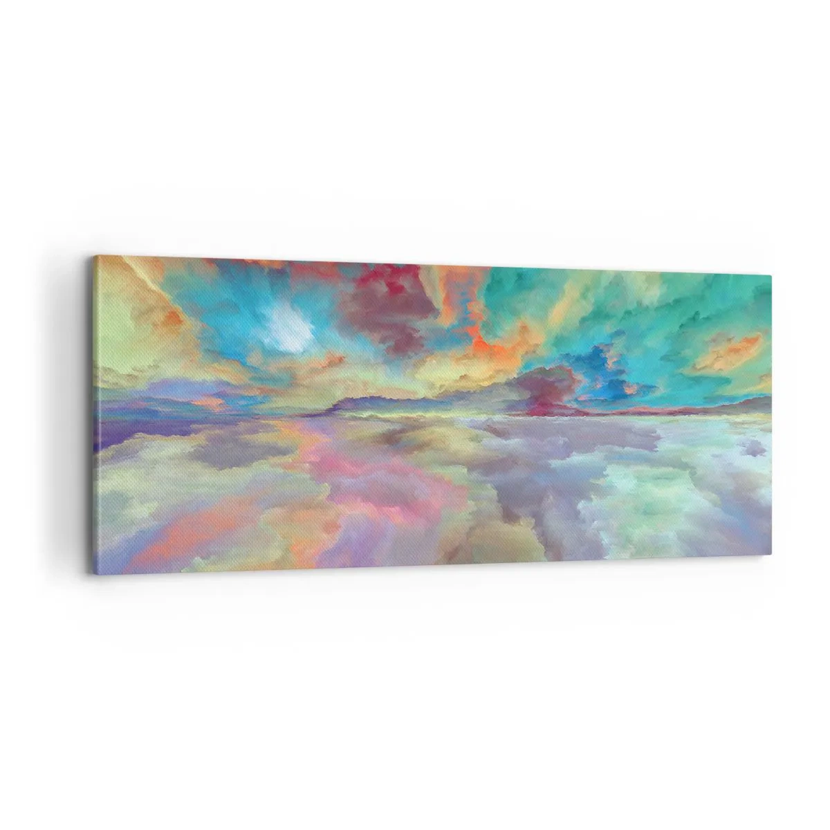 Bild auf Leinwand - Leinwandbild - Zwei Himmel - 100x40 cm