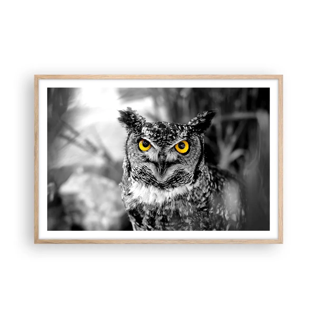 Poster in einem Rahmen aus heller Eiche - Nichts wird sich verstecken - 91x61 cm