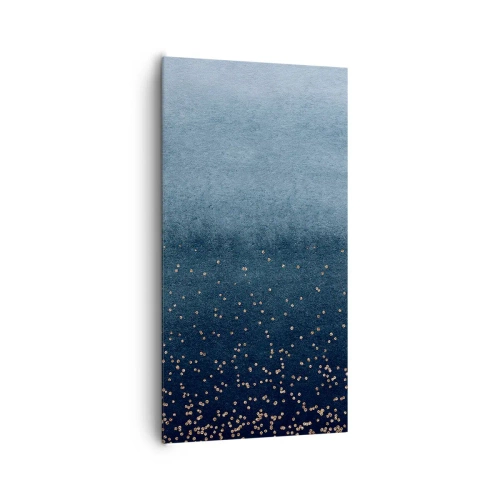 Bild auf Leinwand - Leinwandbild - Komposition - blaue Phasen - 65x120 cm