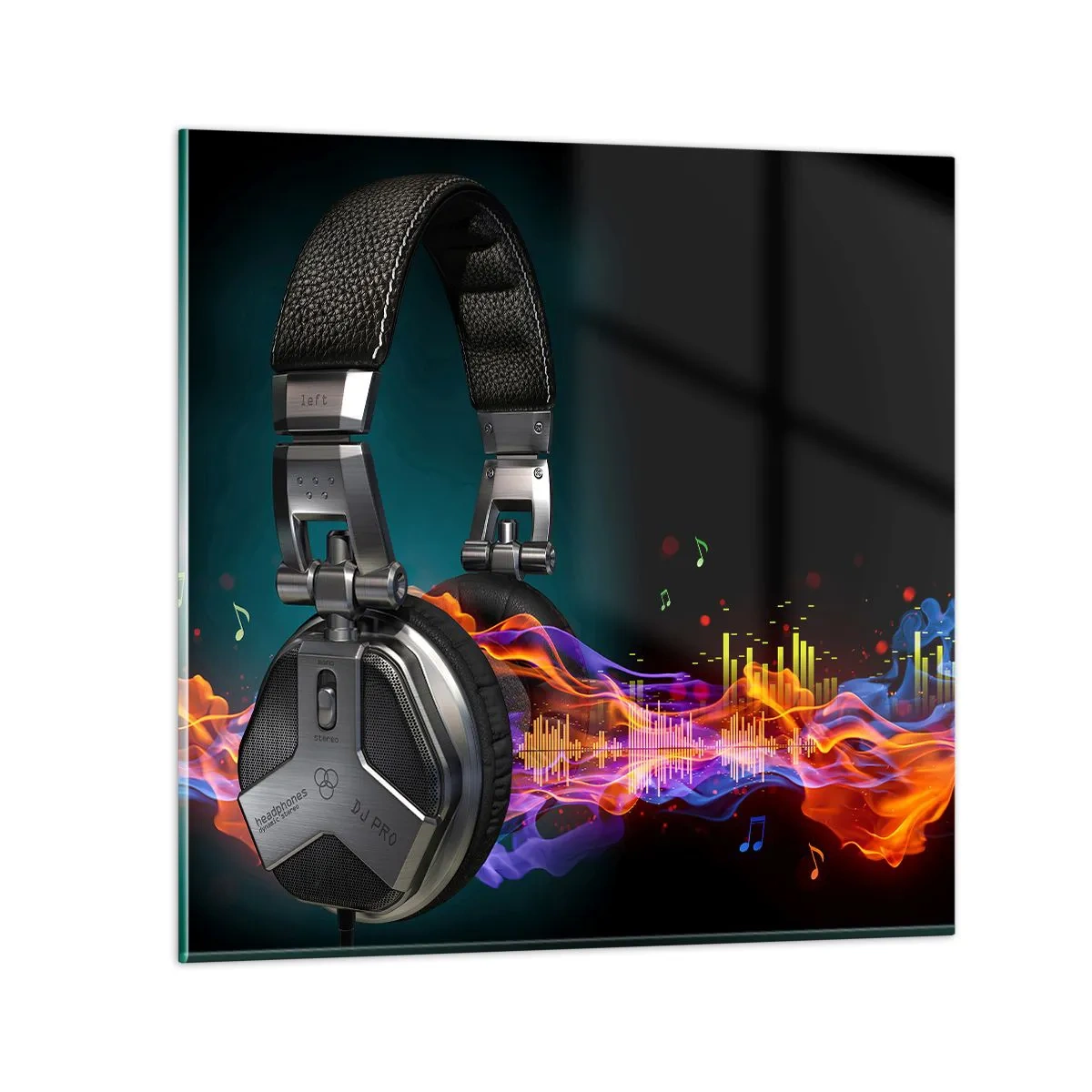 Glasbild - Bild auf glas - Feuer der Musik - 50x50 cm