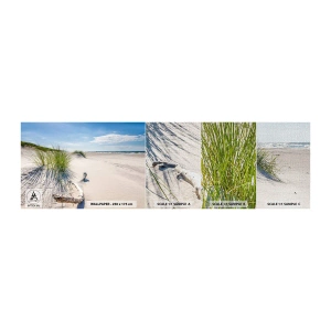 Fototapeten Muster Premium Canvas - Der schönste Strand? Ostsee-Strand - Meer, Strand, Düne - 100x30 cm