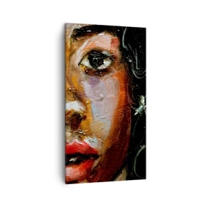 Bild auf Leinwand - Leinwandbild - Schwarz und Glanz - 45x80 cm